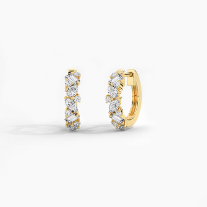 silver diamond earrings