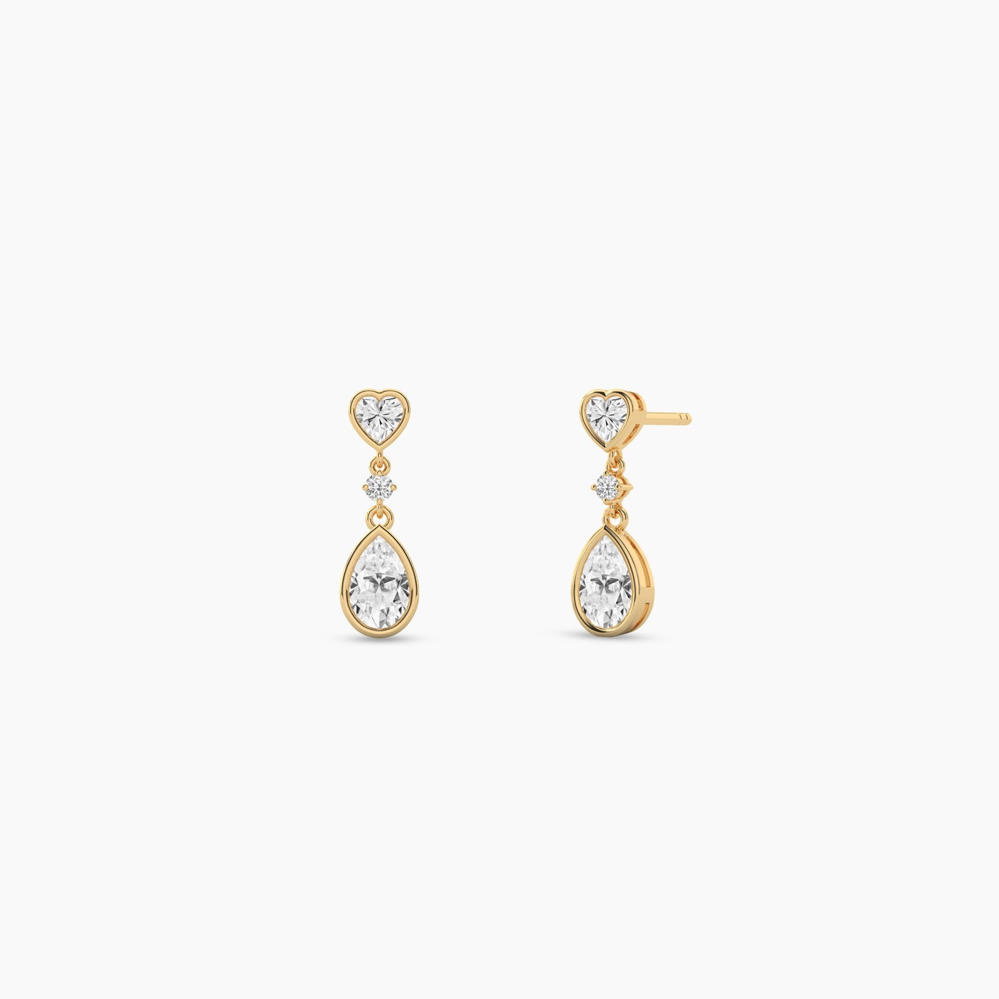 pure silver drop earrings