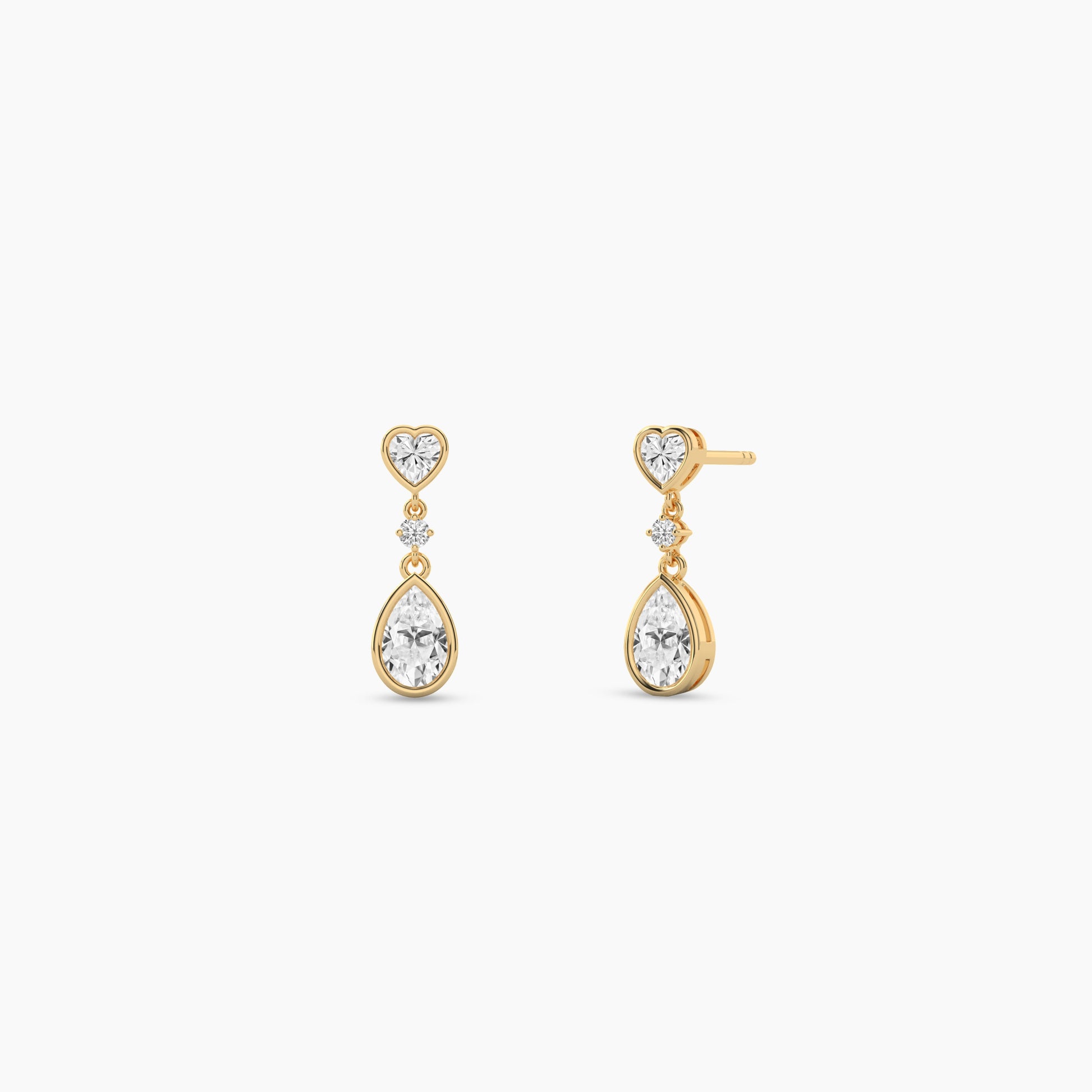 pure silver drop earrings