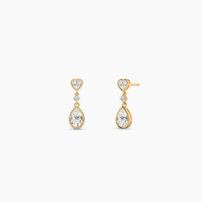 pure silver drop earrings