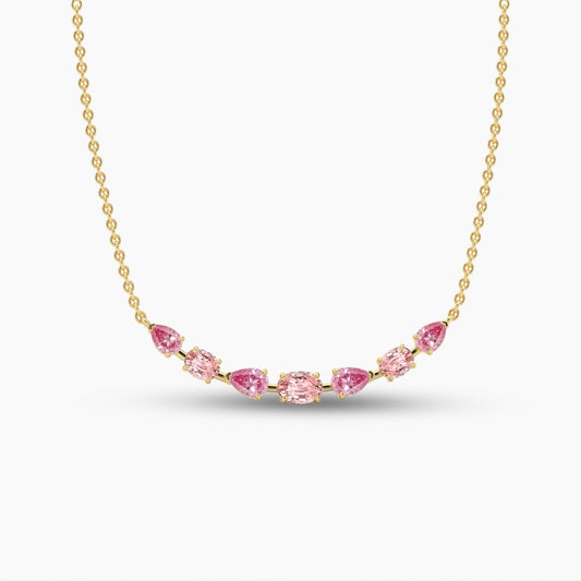 pink diamond necklace set