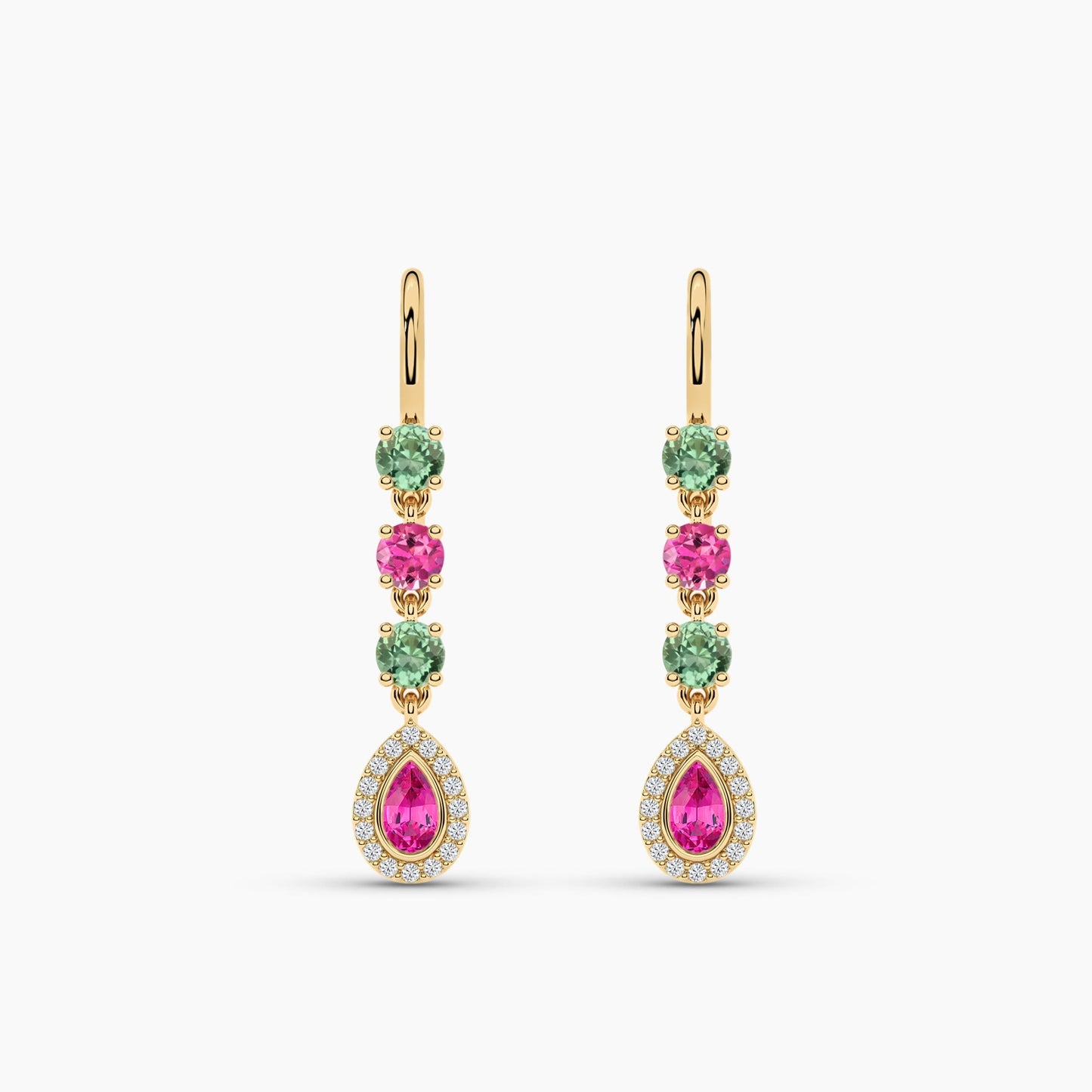 silver diamond earrings​