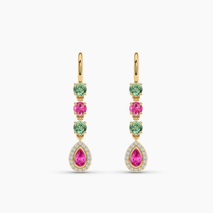 silver diamond earrings​