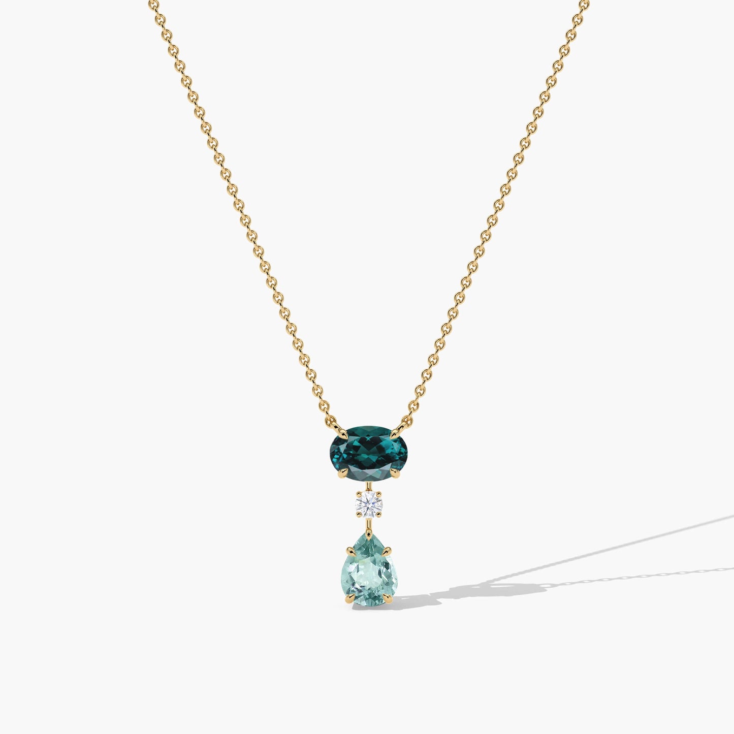 green blue tourmaline necklace