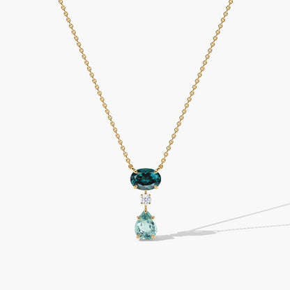 green blue tourmaline necklace