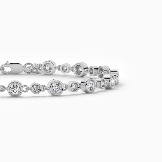 Round diamond tennis bracelet