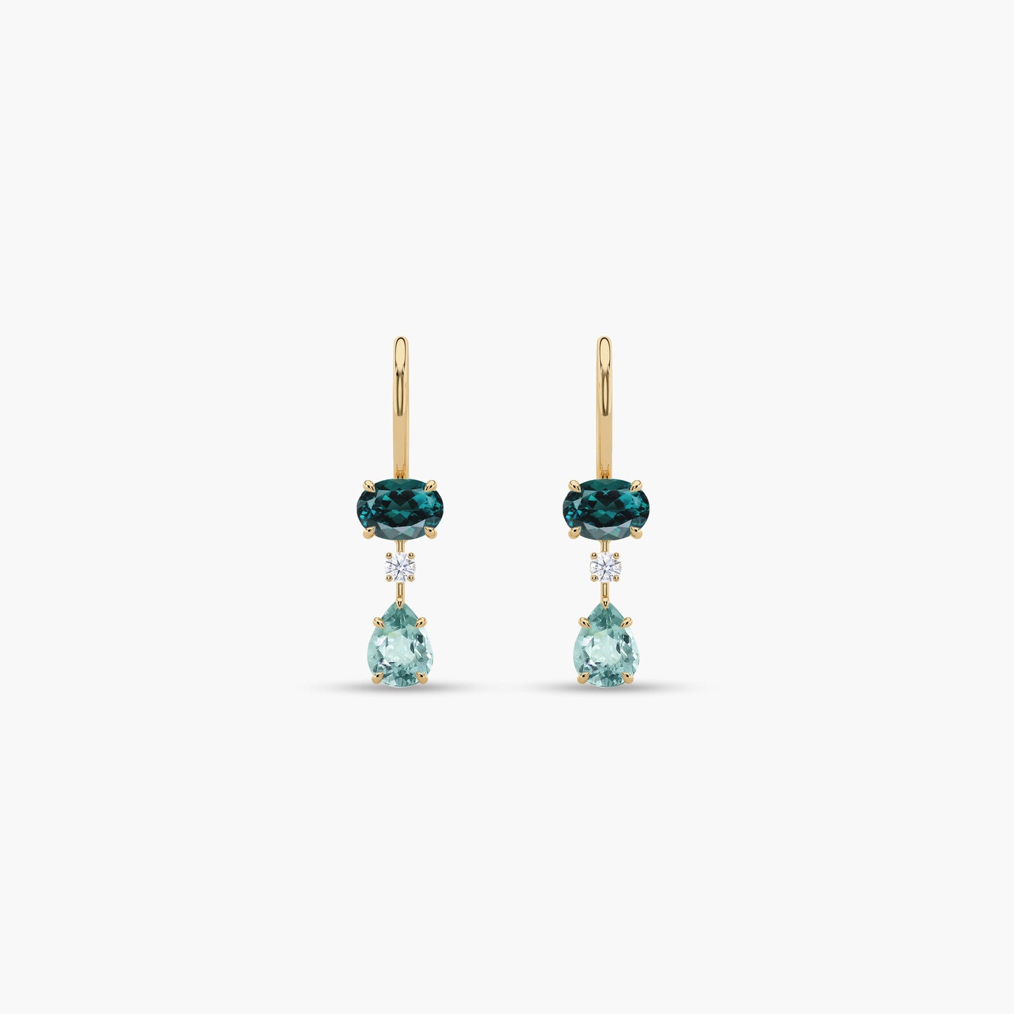 silver gemstone earrings