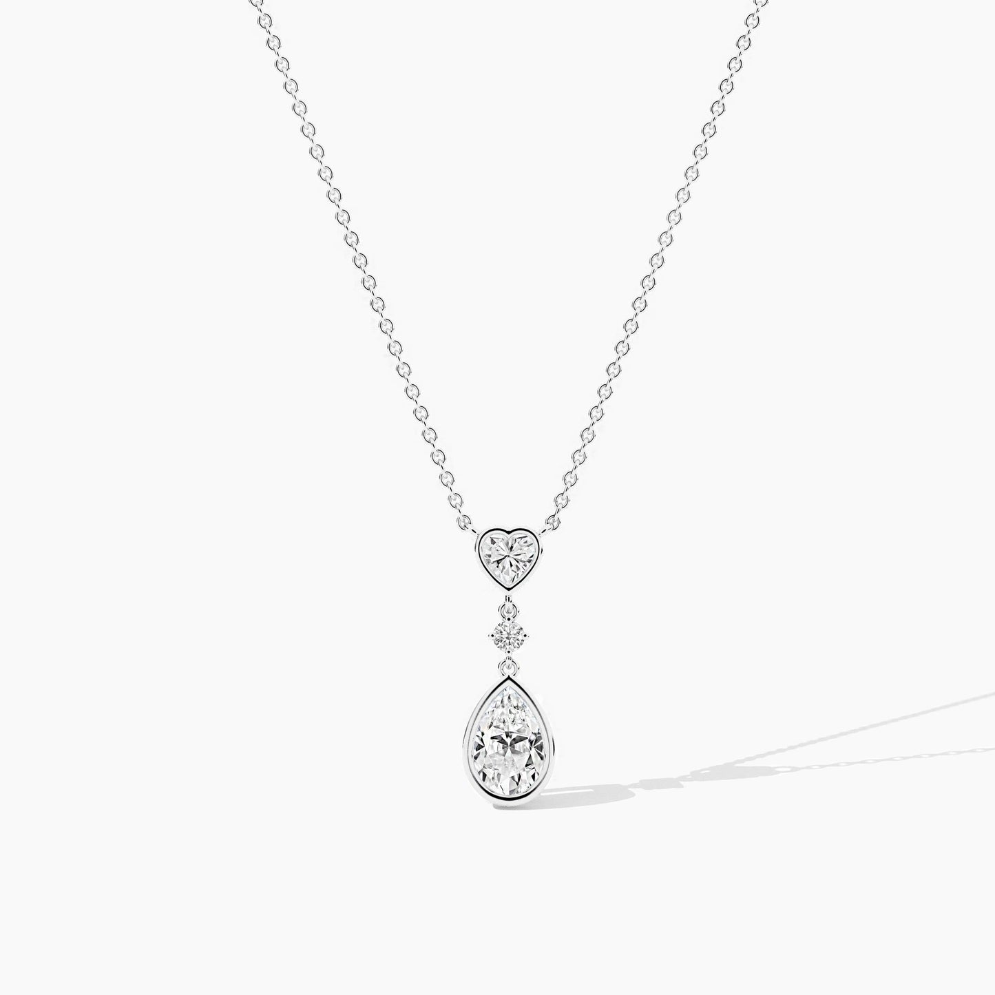 Silver diamond necklace