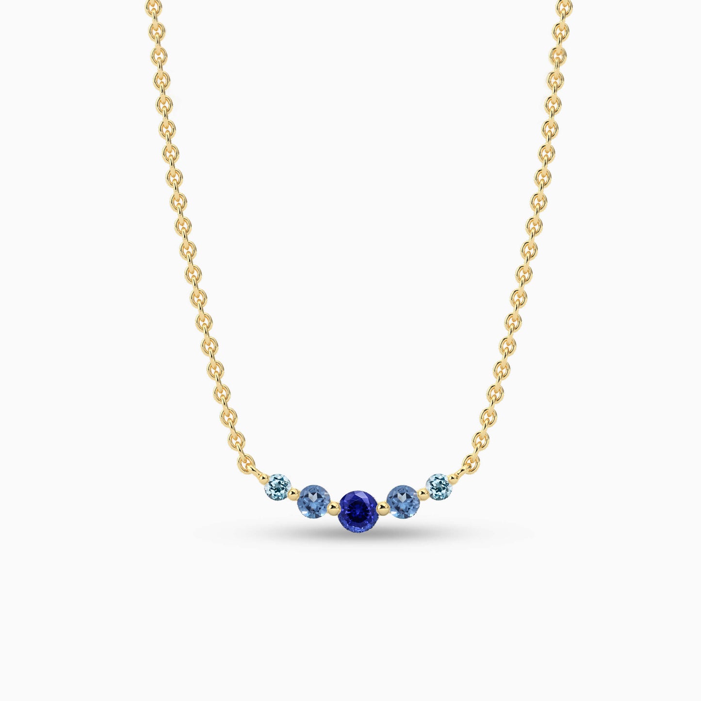 Blue diamond pendant yellow plated