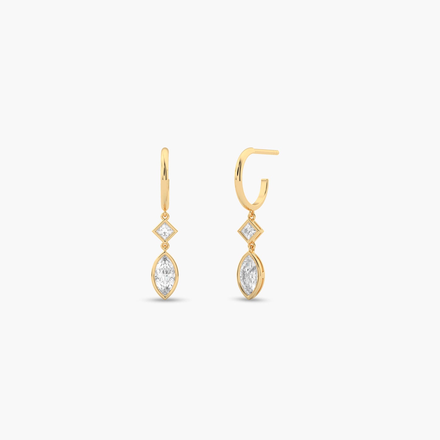 Silver diamond earrings