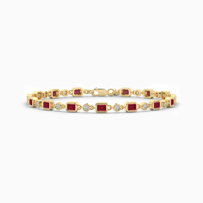 Ruby Bracelet for Women Gold