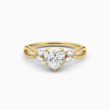 Silver heart rings for women