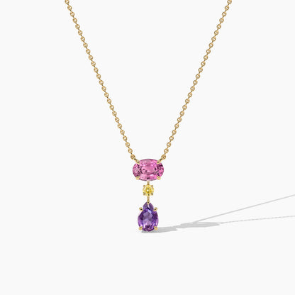 silver gemstone necklace