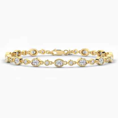 Gold plated bracelet with diamond