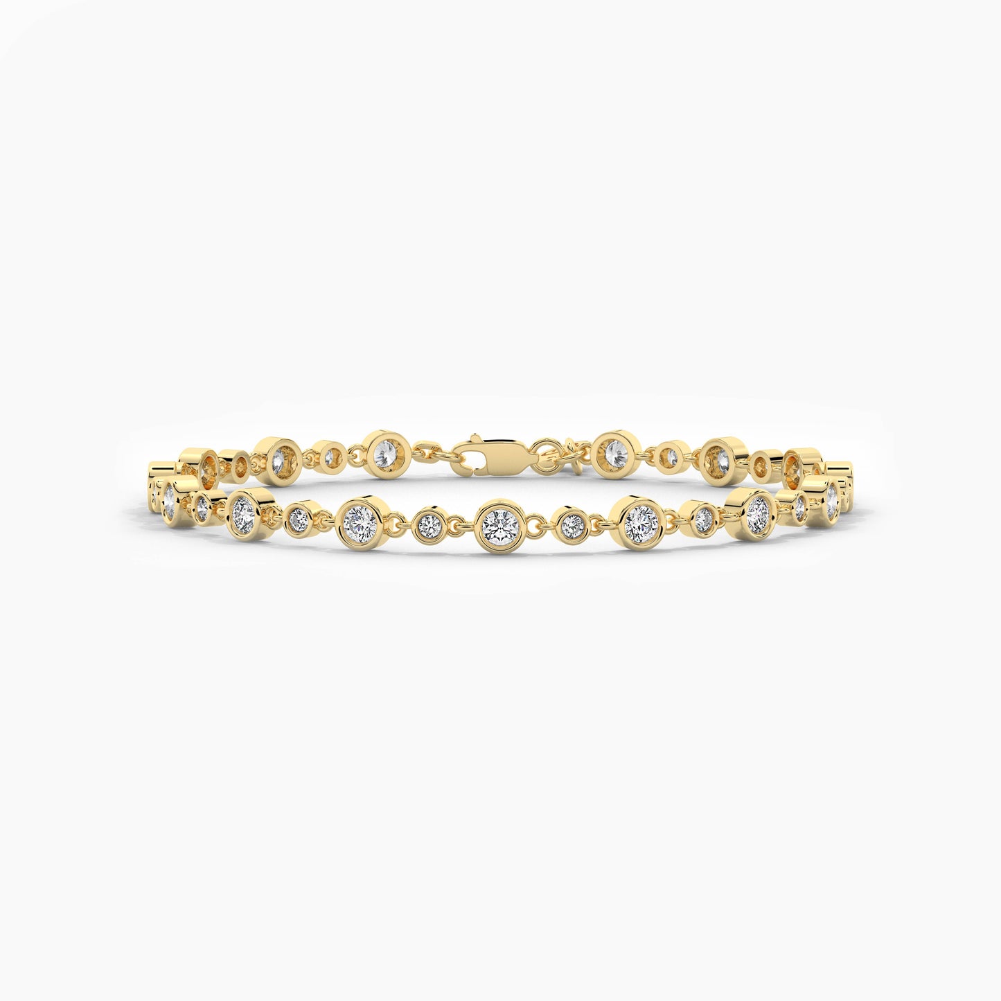 Round diamond tennis bracelet