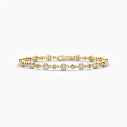 Round diamond tennis bracelet