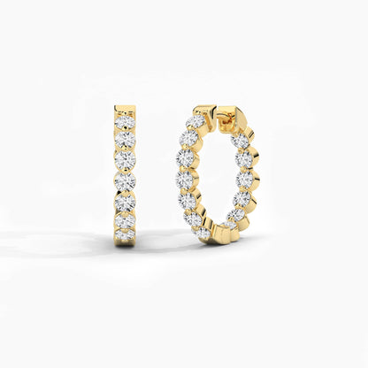 round hoop earrings​