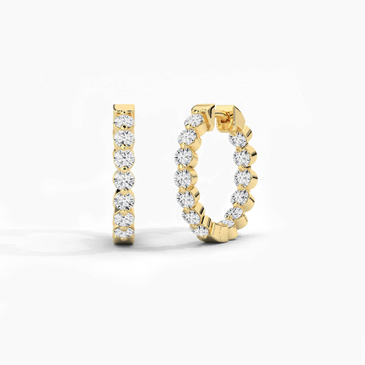 round hoop earrings​