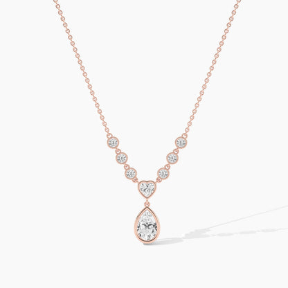 rose gold small diamond necklace