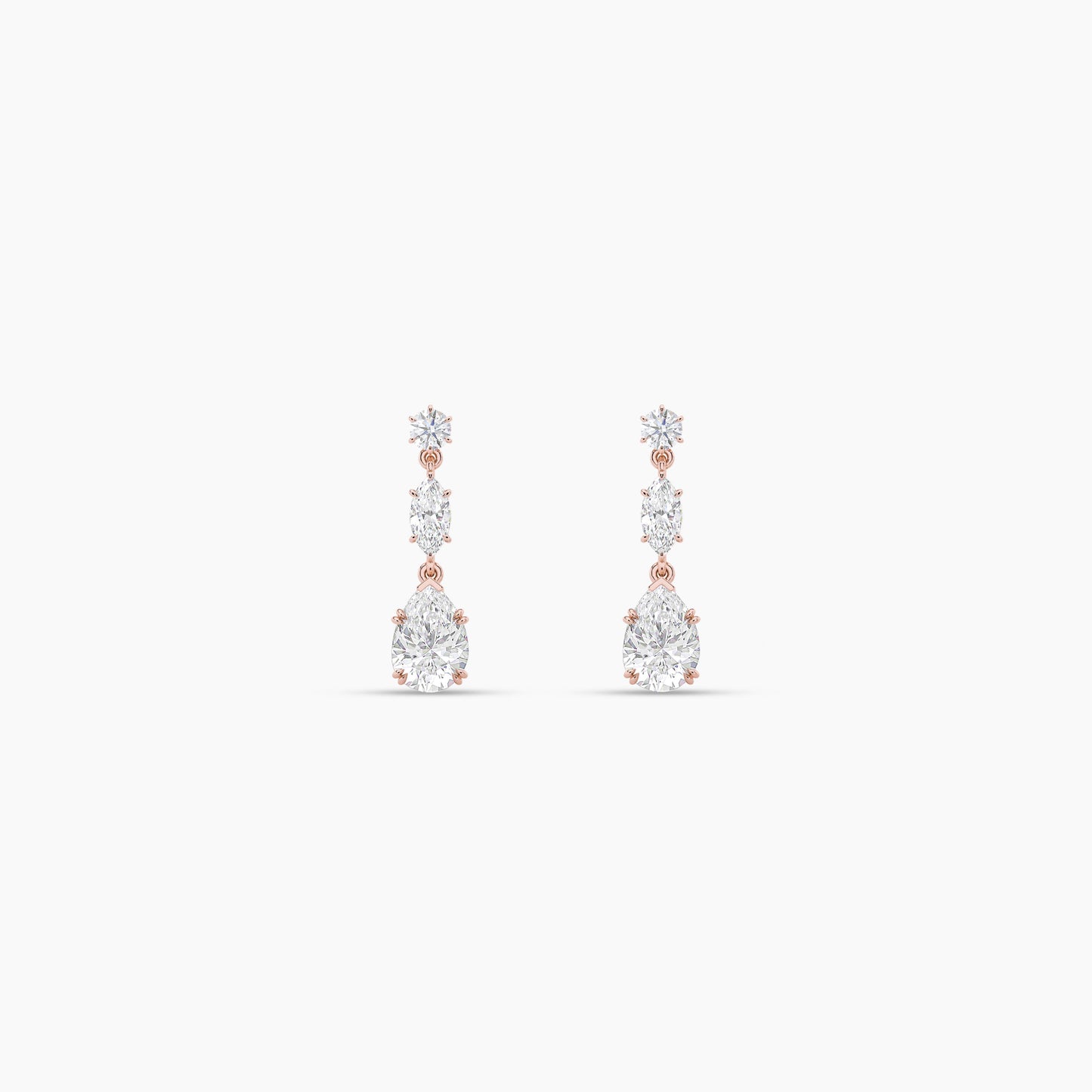 silver diamond earrings​