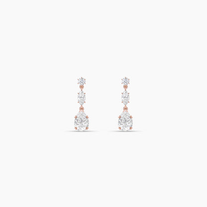 silver diamond earrings​