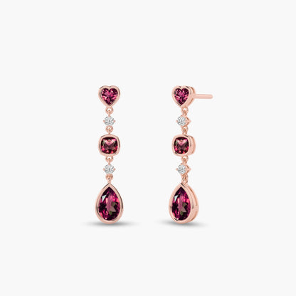 Ruby diamond earrings