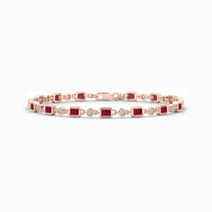 Ruby Bracelet for Women Gold