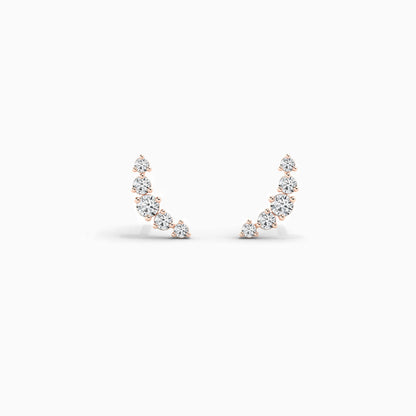 Ear Climber Earrings 925 Sterling Silver