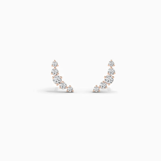 Ear Climber Earrings 925 Sterling Silver