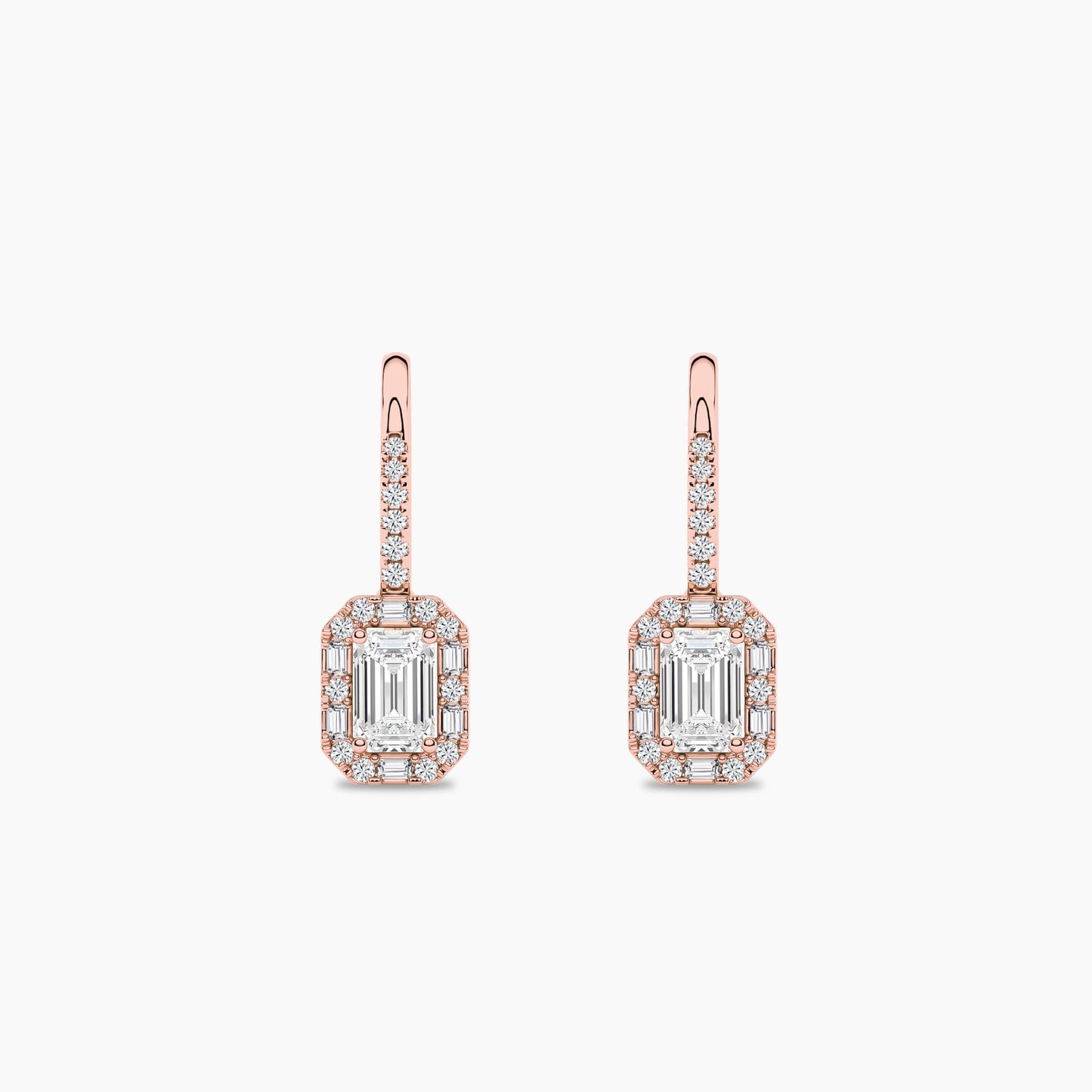 small diamond hoop earrings​