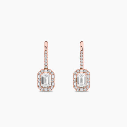 small diamond hoop earrings​