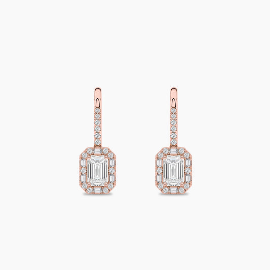 small diamond hoop earrings​