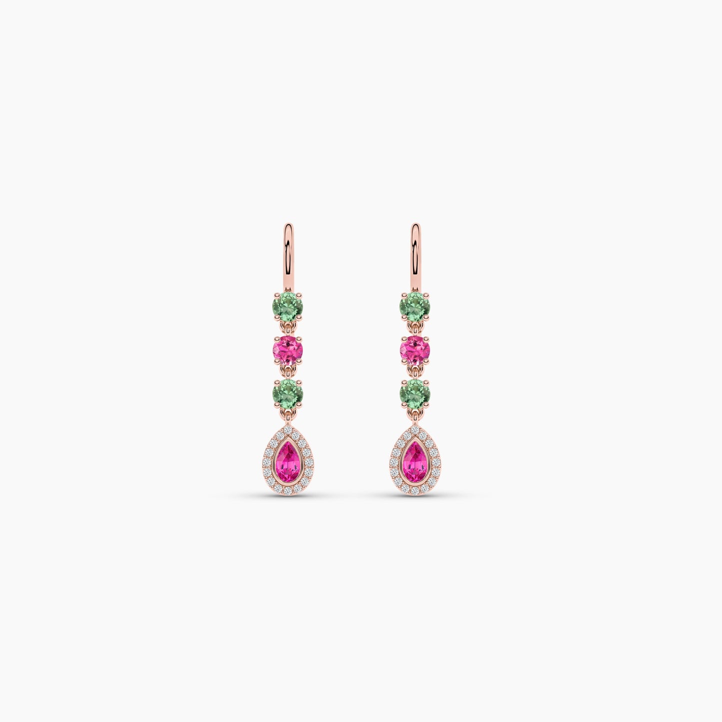 silver diamond earrings​