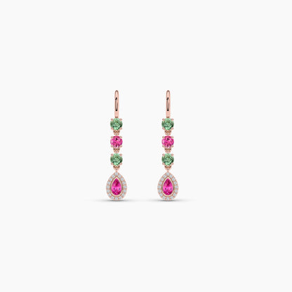 silver diamond earrings​