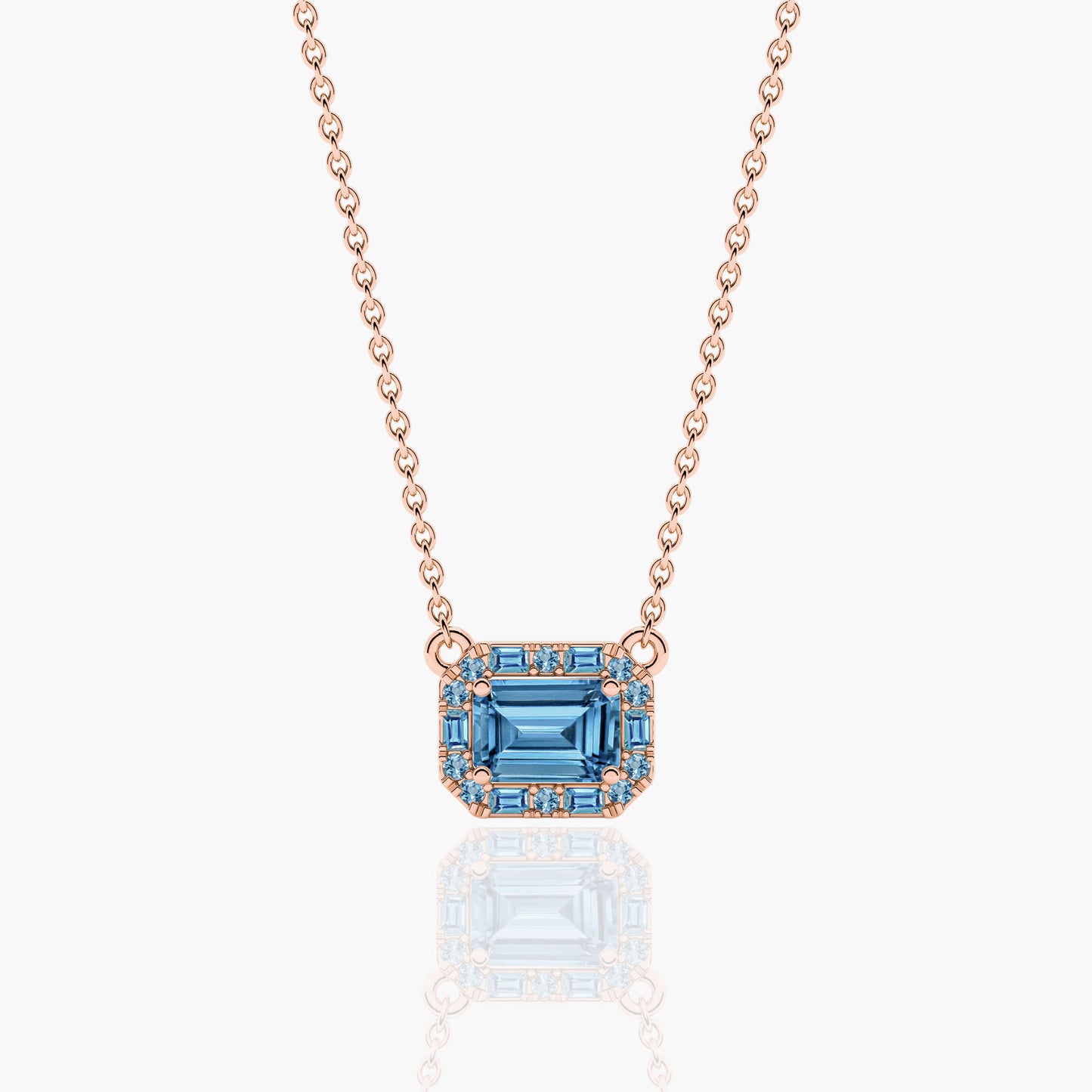 silver pendant blue stonerose gold plated