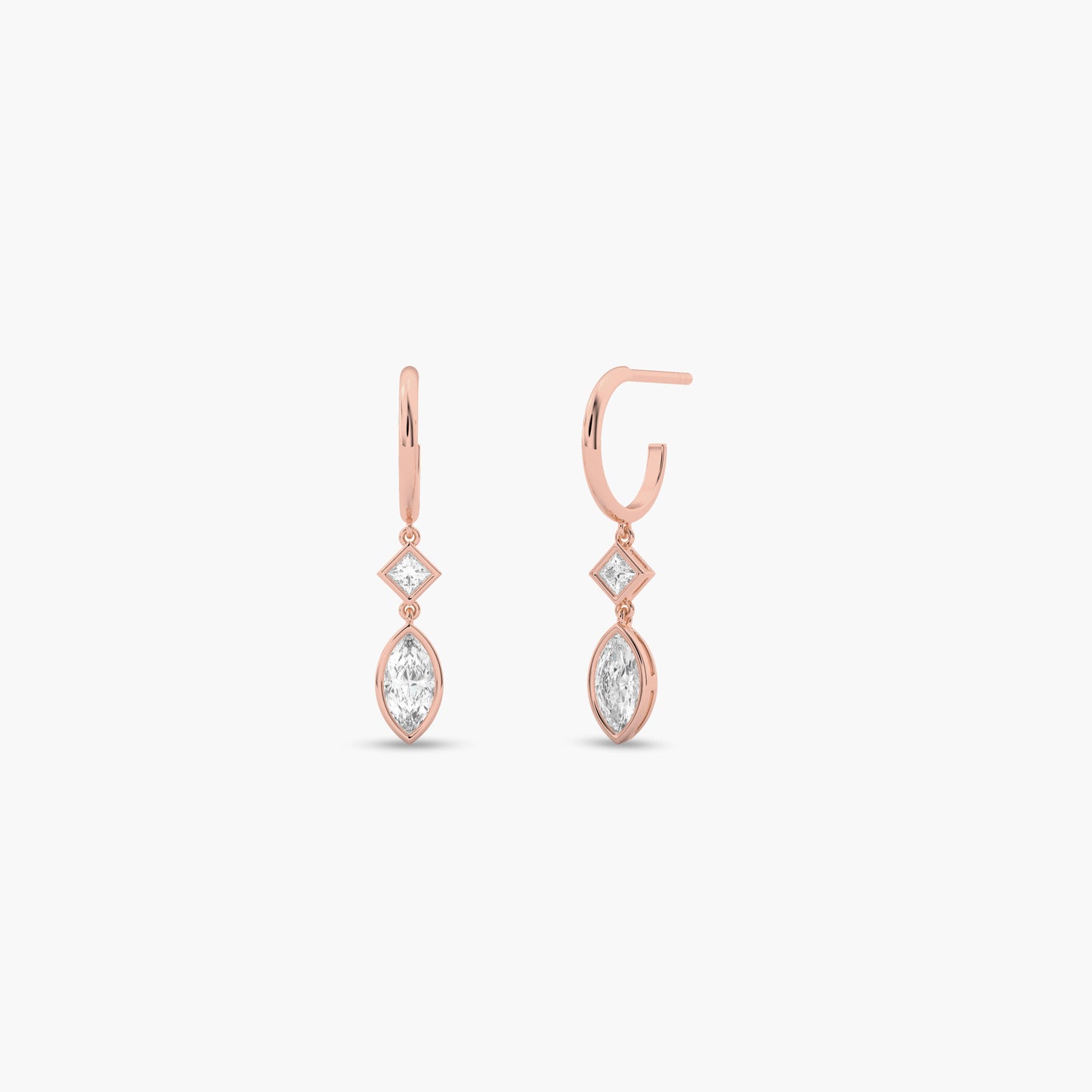 Silver diamond earrings