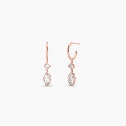 Silver diamond earrings