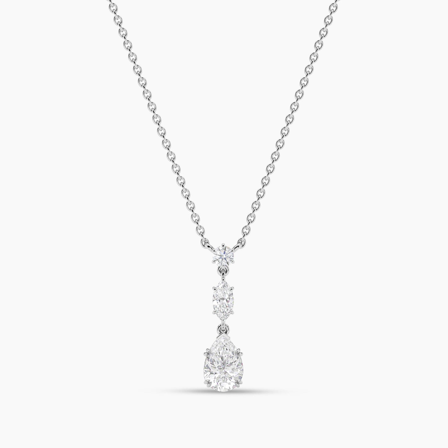 Diamond teardrop pendant necklace 