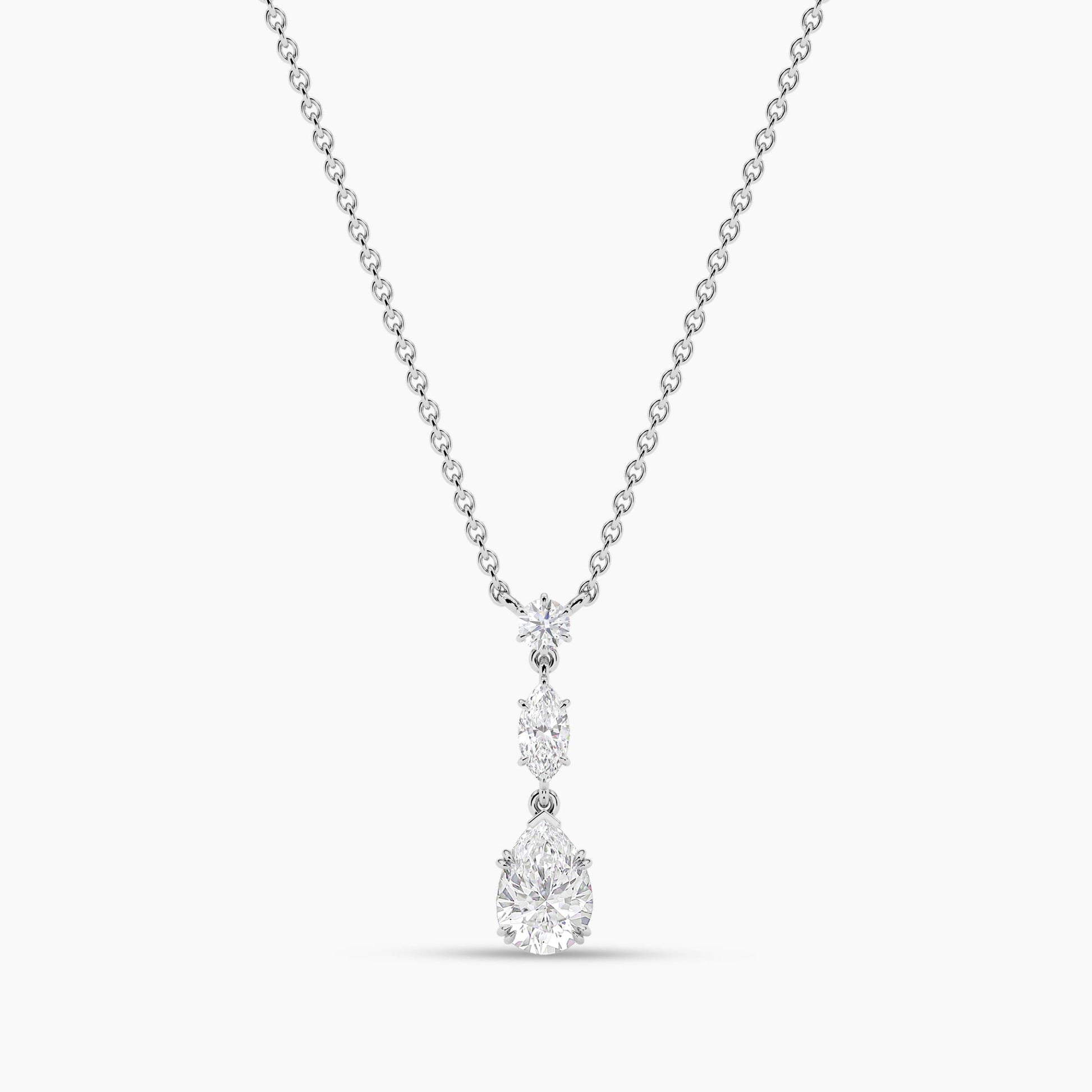 Diamond teardrop pendant necklace 
