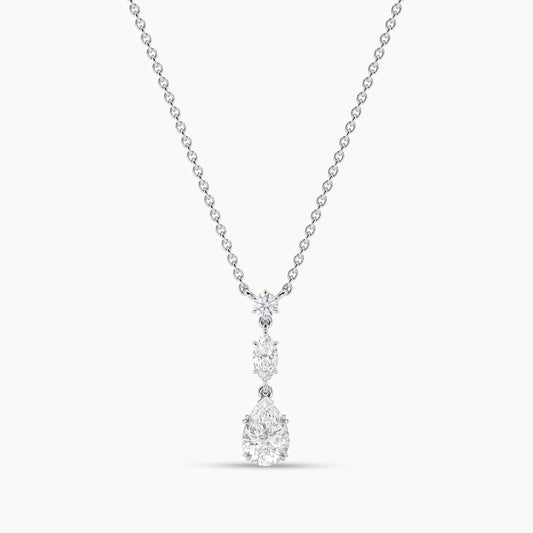 Diamond teardrop pendant necklace 