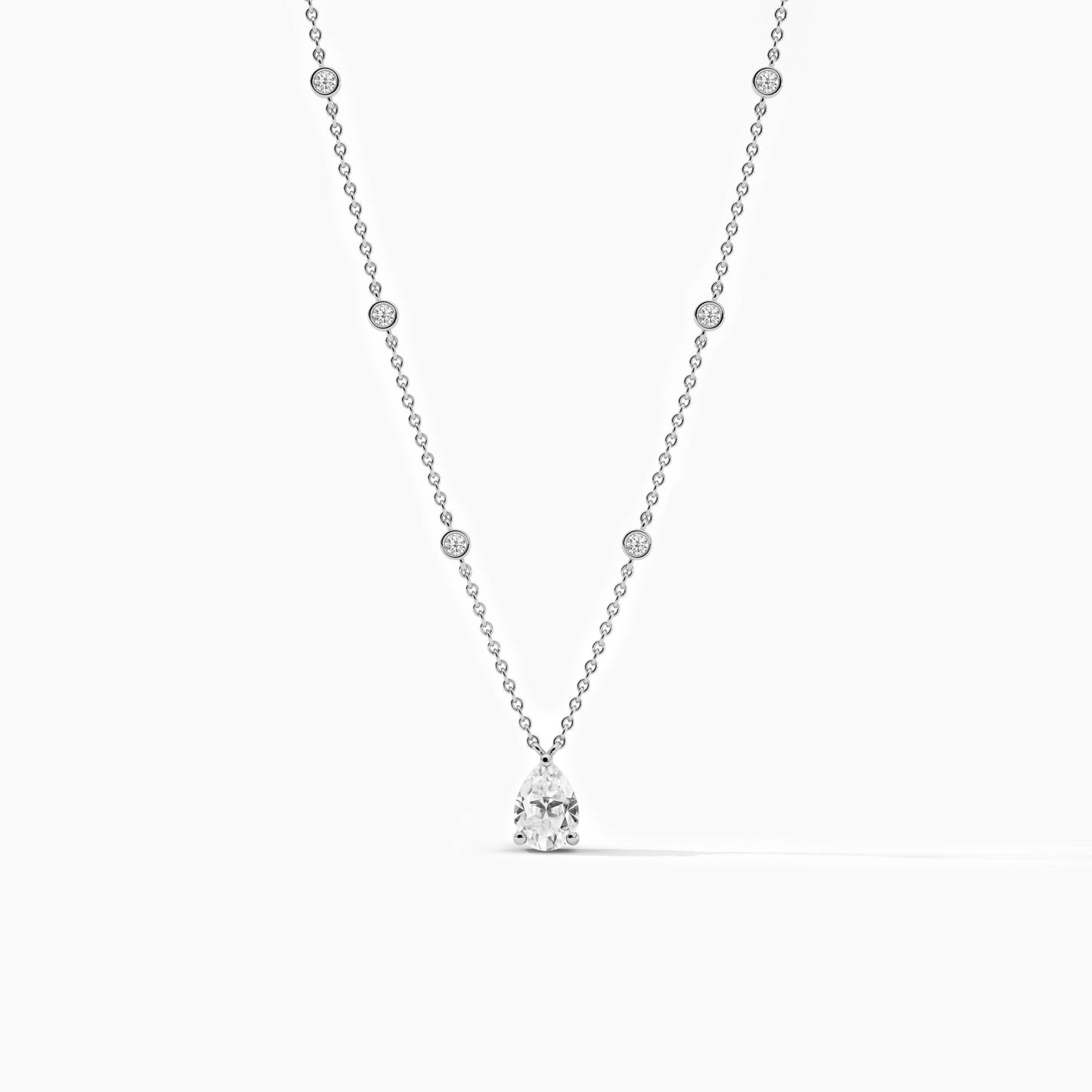 pear shape station necklace