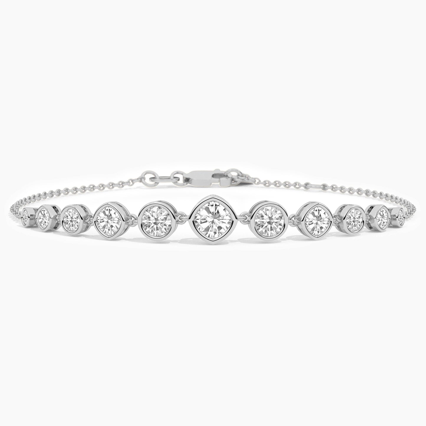 Diamond Sterling Silver Bracelet