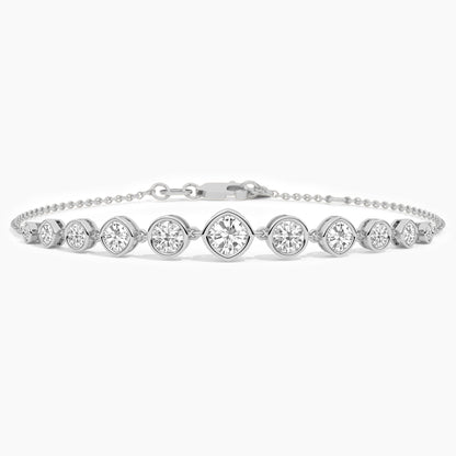 Diamond Sterling Silver Bracelet