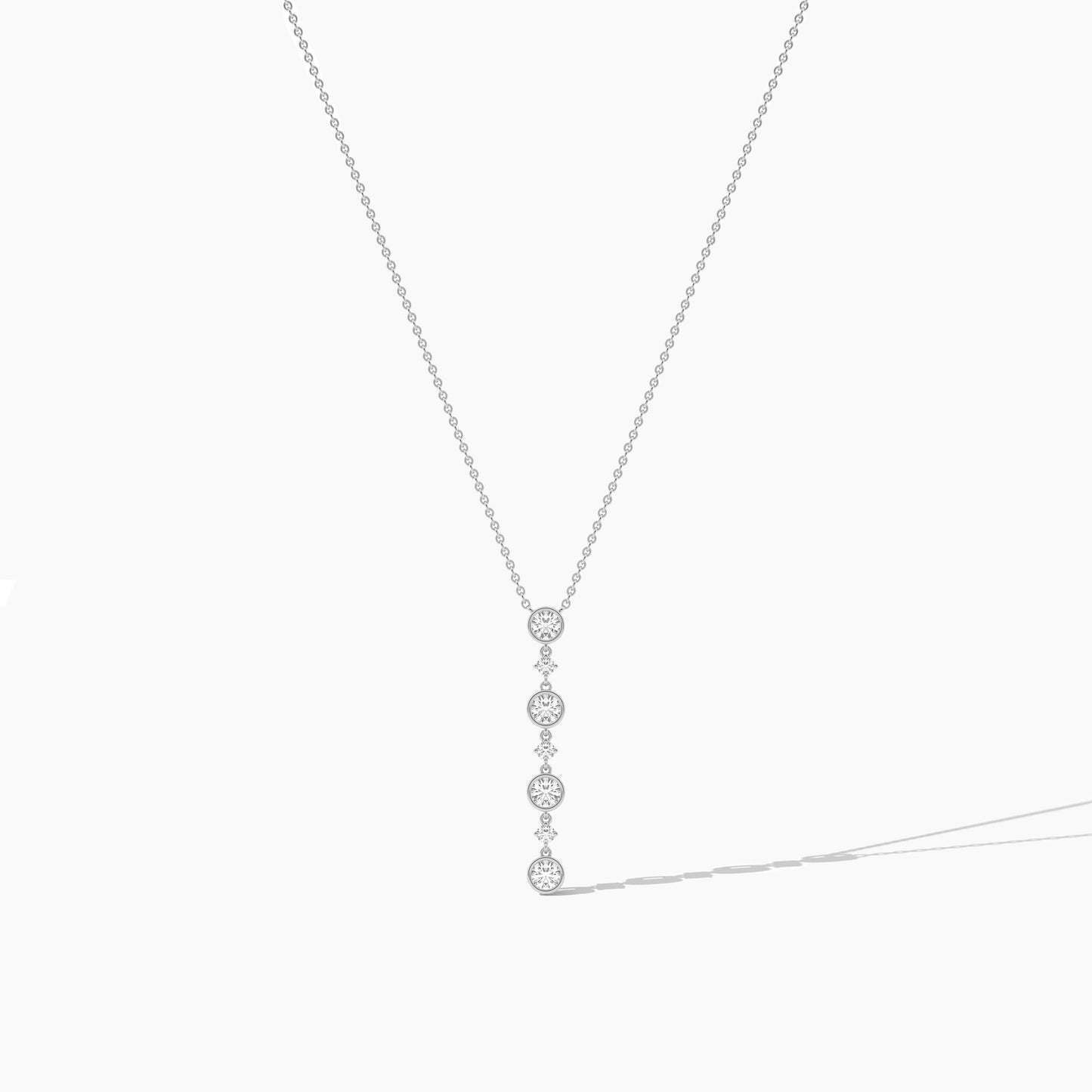 silver diamond necklace womens