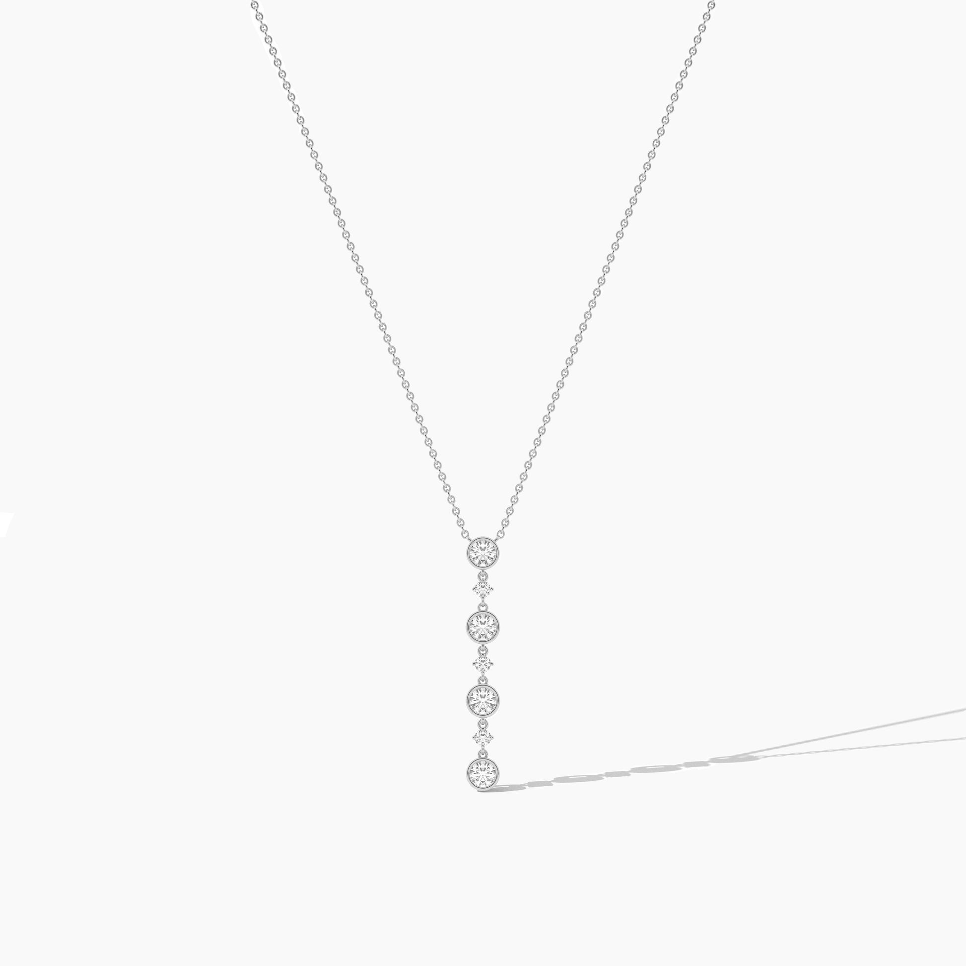 silver diamond necklace womens