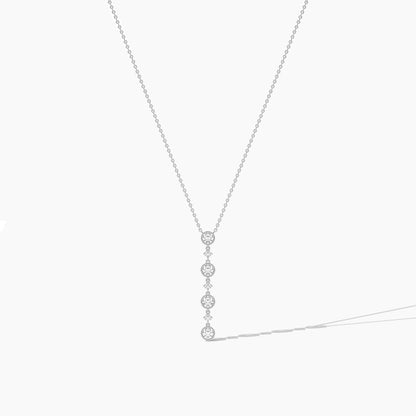 silver diamond necklace womens