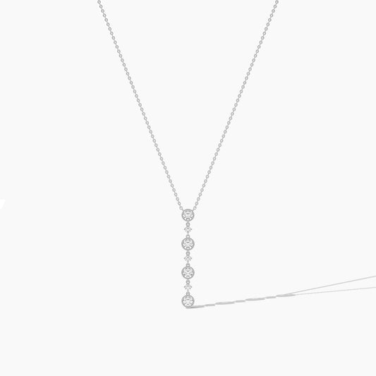 silver diamond necklace womens