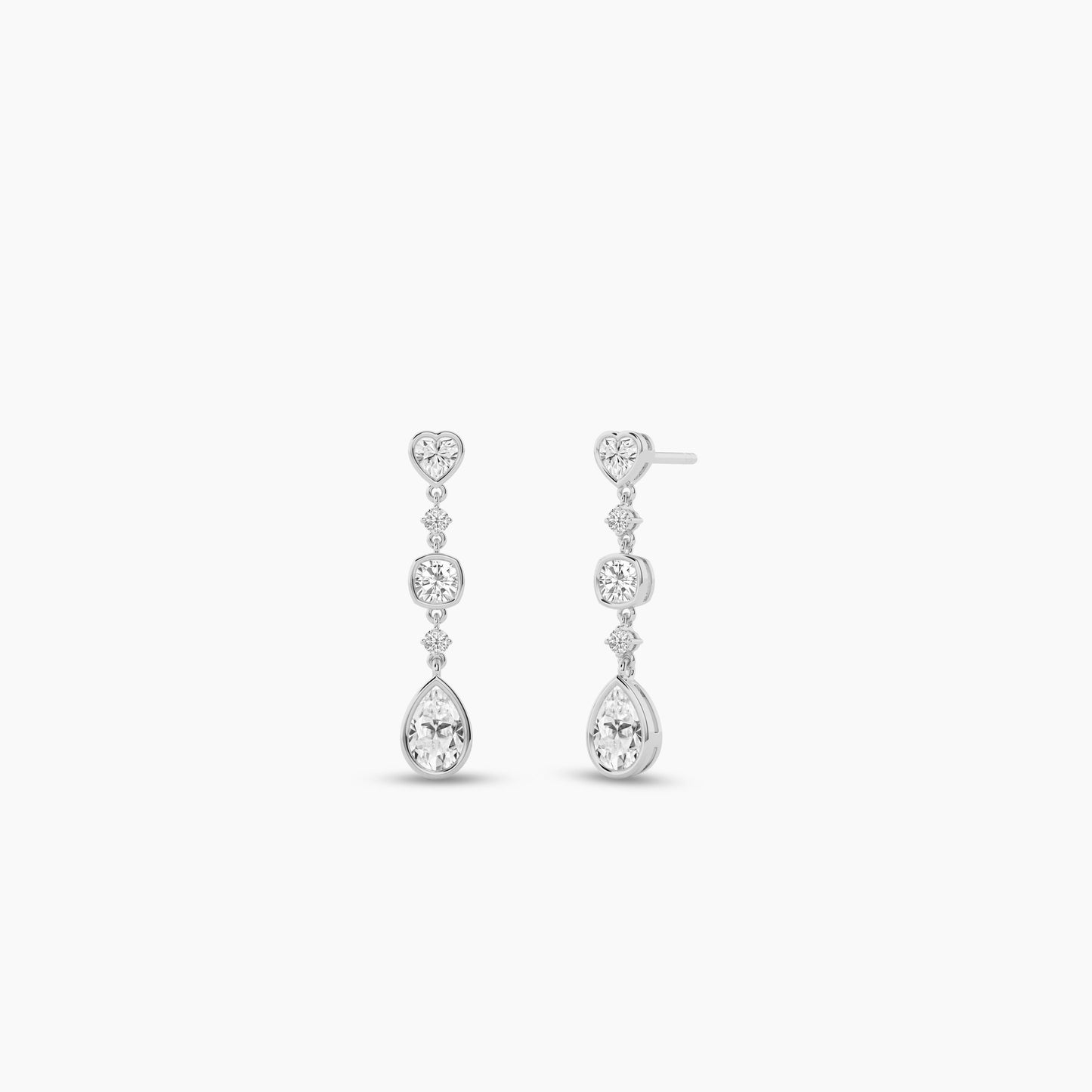 silver diamond earrings