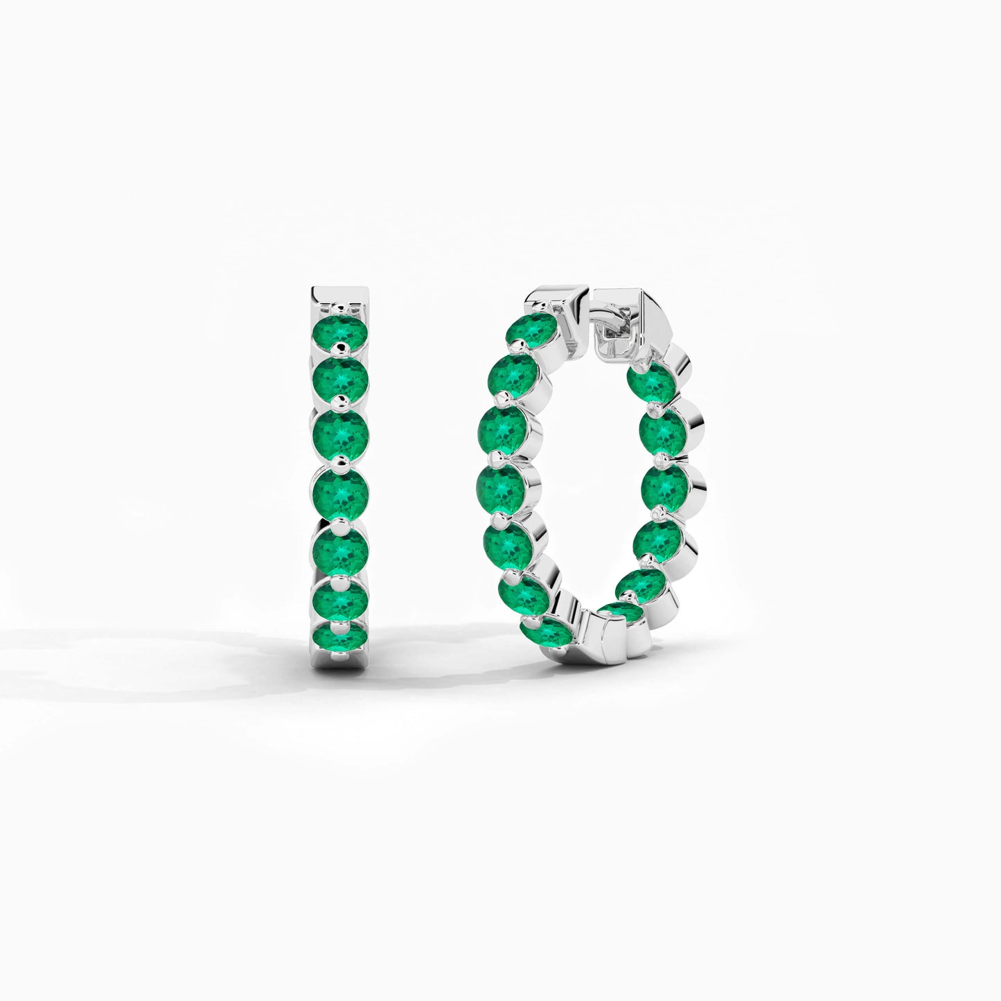 pure silver hoop earrings