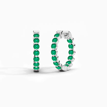 pure silver hoop earrings